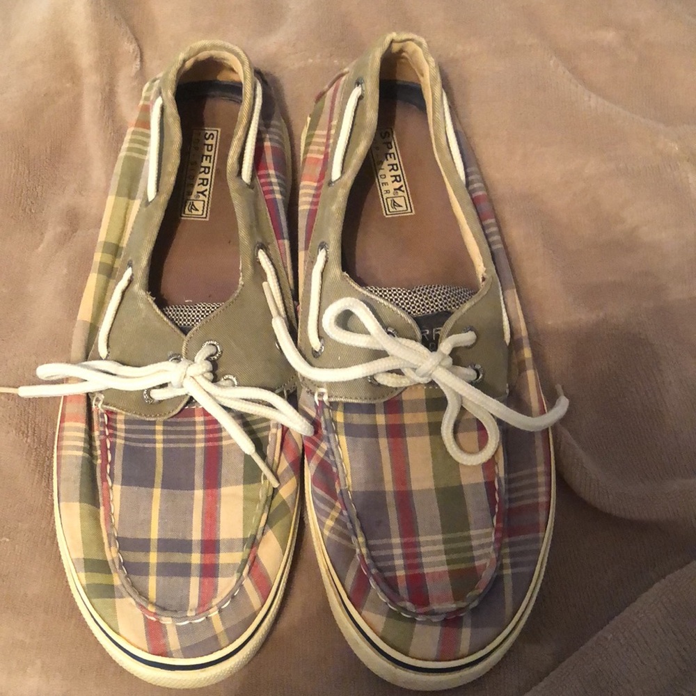 Men’s Y2k fall Sperry outdoors boat slip on top sider plaid - Picture 4 of 9